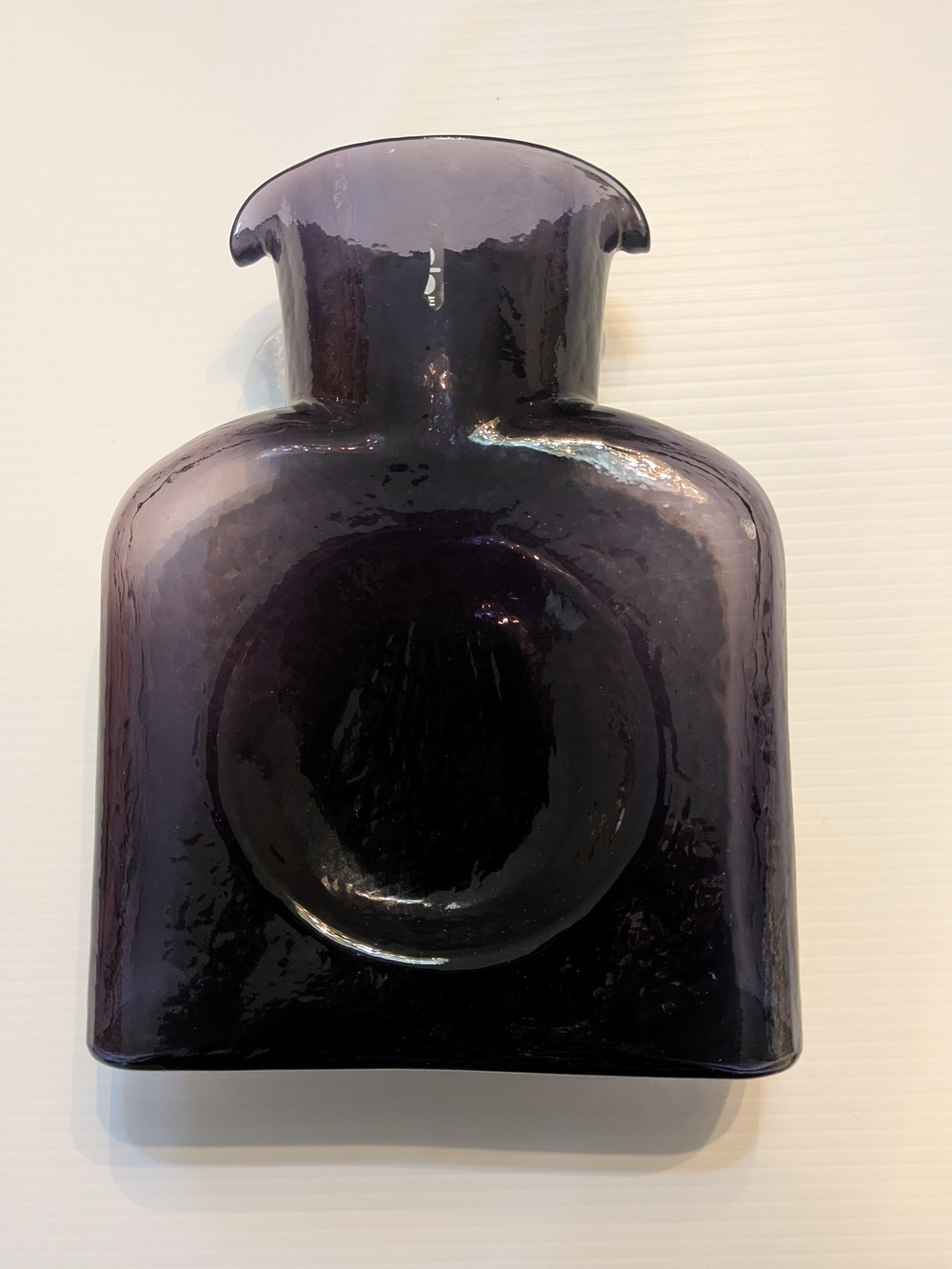 Blenko Rare Purple Double Spout Pitcher Hand Made - Picture 2 of 5